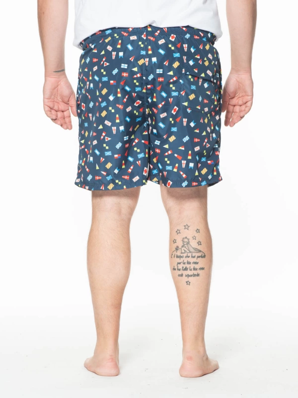 BOXER MARE STAMPA BANDIERE ALL OVER  E2619