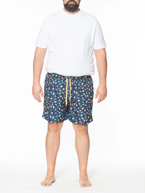 BOXER MARE STAMPA BANDIERE ALL OVER  E2619