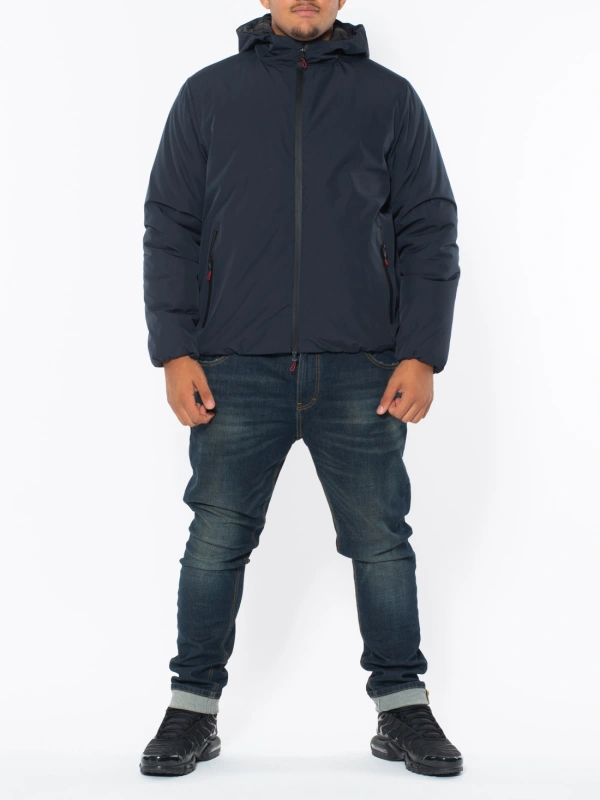 E2372 GIACCA ZIP CAPPUCCIO