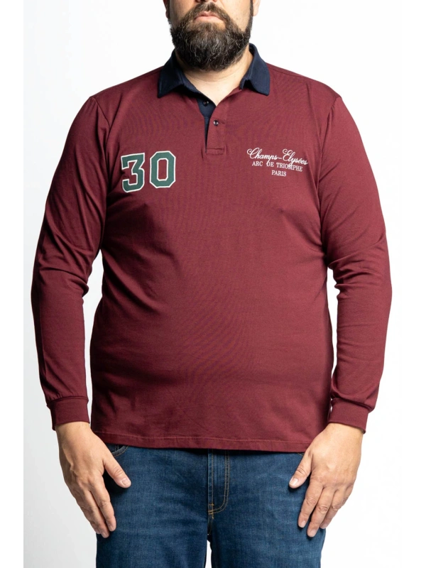 polo stampata, tessuto elasticizzato, polo cotone ,manica lunga