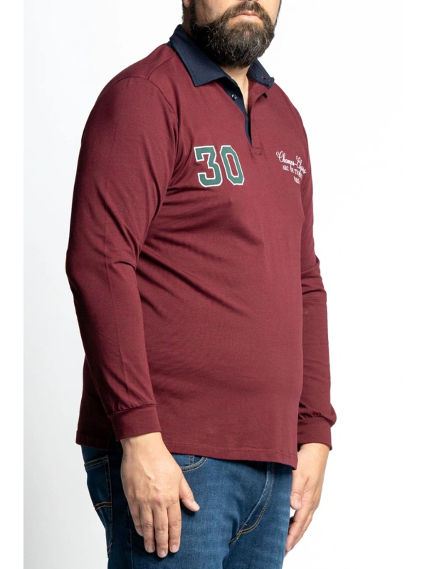 polo stampata, tessuto elasticizzato, polo cotone ,manica lunga 2