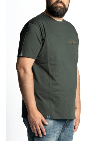 MAXFORT T-SHIRT WITH CHEST POCKET PRINT, PLUS SIZES