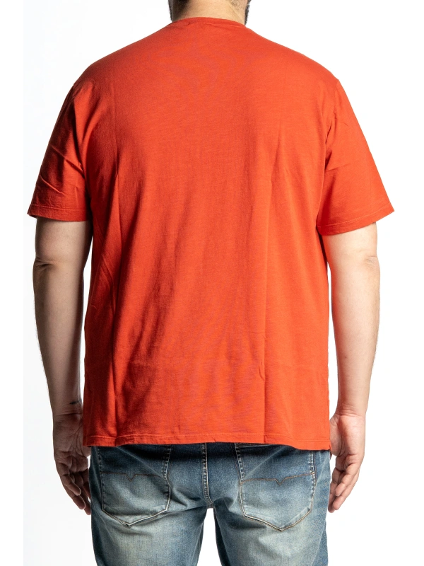 MAXFORT PLUS SIZE T-SHIRT WITH POCKET IN LINEN MIX