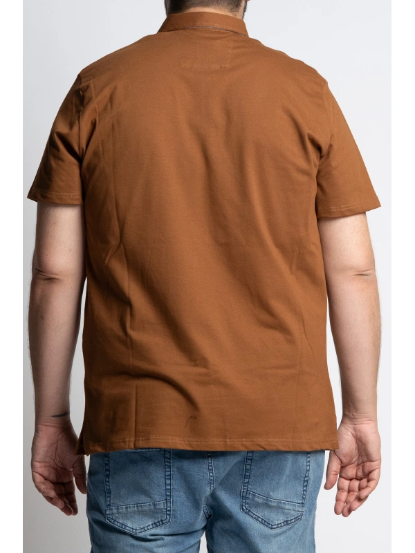 MEN'S STRETCH POLO SHIRT, PLUS SIZE, WITH CONTRASTING DETAILS | MAXFORT