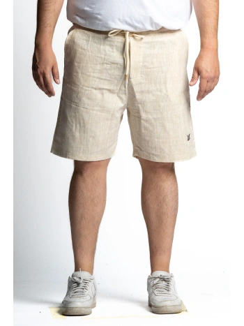 43491 LINEN BLEND BERMUDA SHORTS WITH DRAWSTRING
