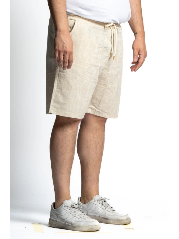 43491 LINEN BLEND BERMUDA SHORTS WITH DRAWSTRING