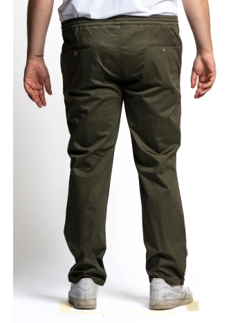 PLUS SIZE STRETCH PANTS WITH ELASTIC AND DRAWSTRING