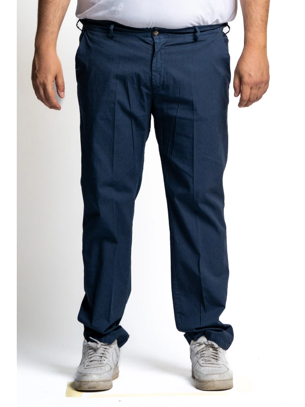 META TITOLO: CHINOS MISTO LINO STRETCH TAGLIE FORTI MAXFORT