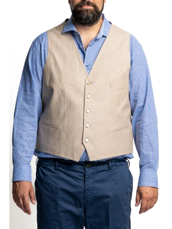 P26511 STRETCH LINEN BLEND VEST