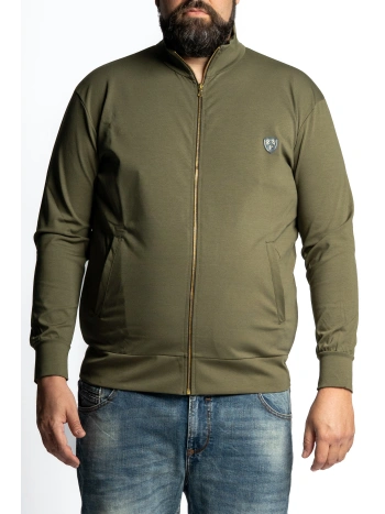 FELPA UOMO TAGLIE FORTI FULL ZIP  MAXFORT