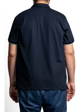 PLUS-SIZE STRETCH COTTON POLO SHIRT WITH CONTRAST EDGES | MAXFORT