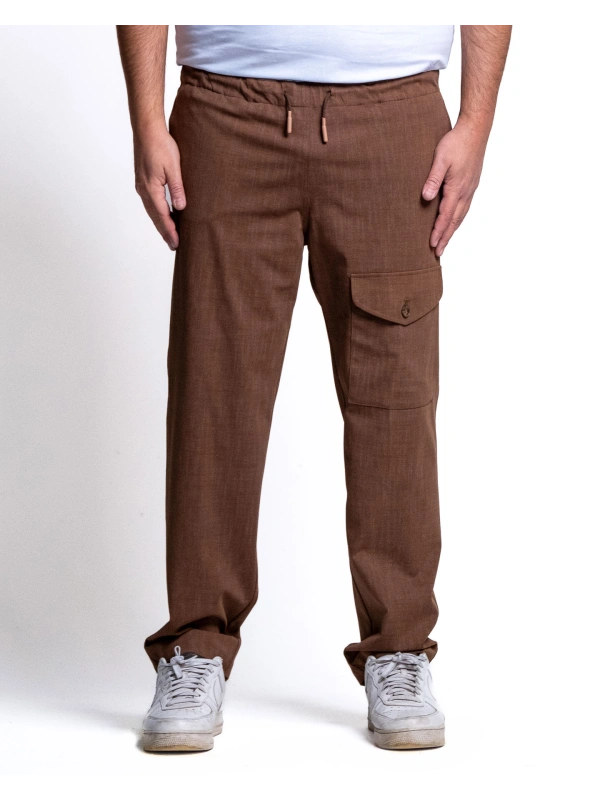 COMFORTABLE AND PRACTICAL STRETCH PLUS SIZE CARGO PANTS