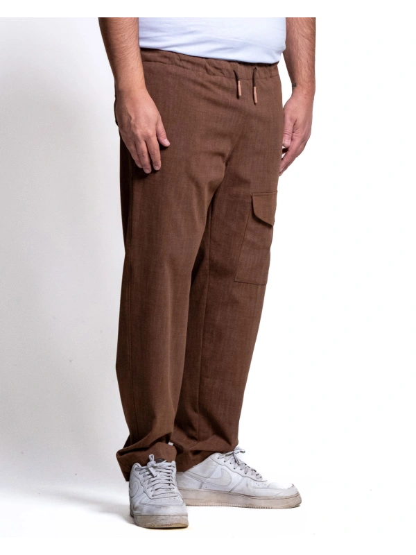 COMFORTABLE AND PRACTICAL STRETCH PLUS SIZE CARGO PANTS