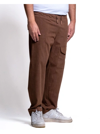 COMFORTABLE AND PRACTICAL STRETCH PLUS SIZE CARGO PANTS