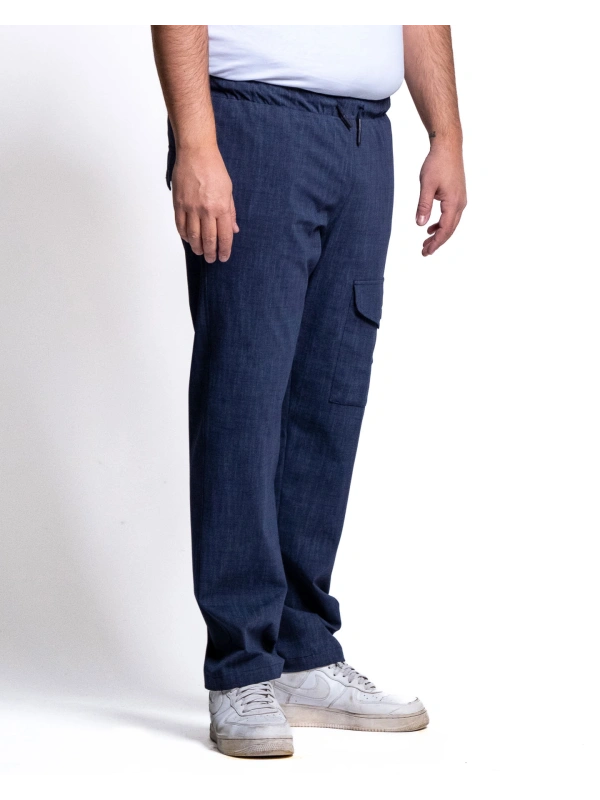 COMFORTABLE AND PRACTICAL STRETCH PLUS SIZE CARGO PANTS