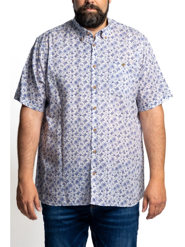 PORTICI CAMICIA STAMPA ALL OVER MEZZE MANICHE