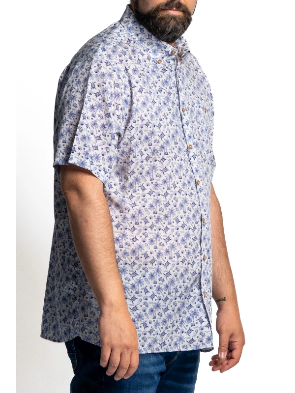 PORTICI CAMICIA STAMPA ALL OVER MEZZE MANICHE