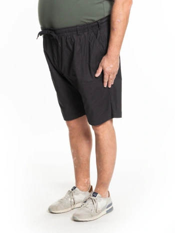 E2213 LINEN BLEND BERMUDA SHORTS WITH DRAWSTRING