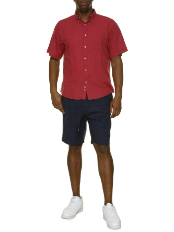 E2213 LINEN BLEND BERMUDA SHORTS WITH DRAWSTRING