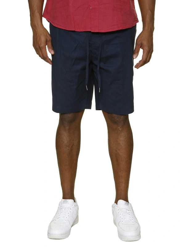E2213 LINEN BLEND BERMUDA SHORTS WITH DRAWSTRING