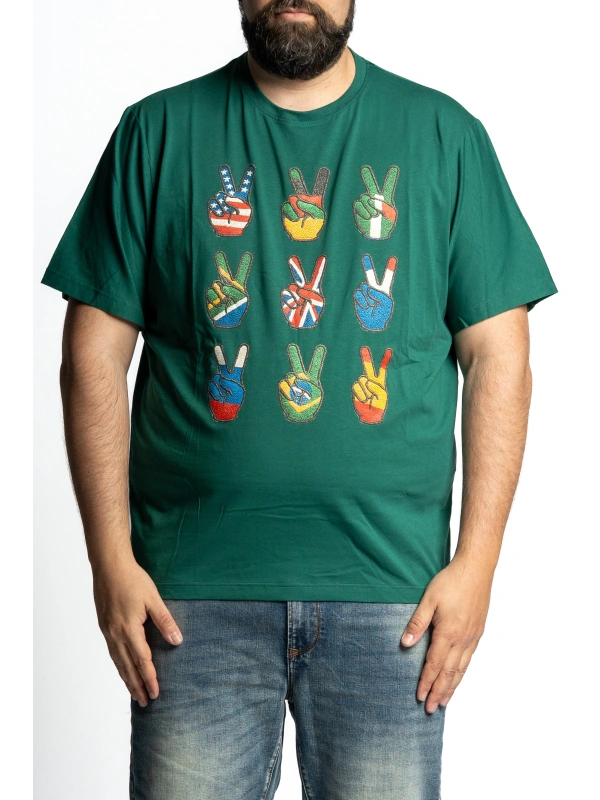 E2845 TSHIRT PEACE FLAGS 2
