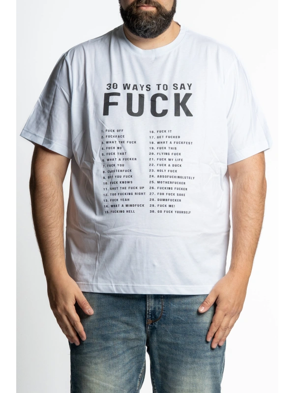 T-SHIRT NERA UMORISTICA EASY MAXFORT TAGLIE FORTI