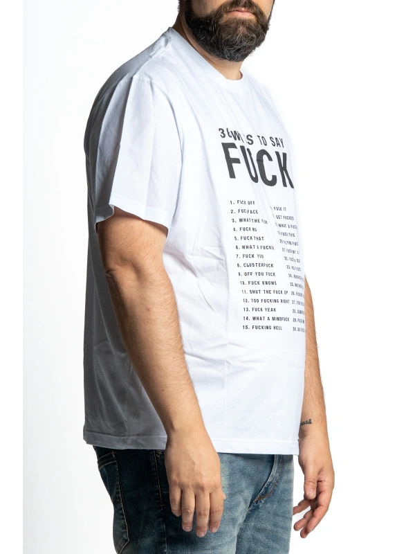 T-SHIRT NERA UMORISTICA EASY MAXFORT TAGLIE FORTI