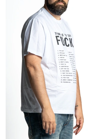 T-SHIRT NERA UMORISTICA EASY MAXFORT TAGLIE FORTI