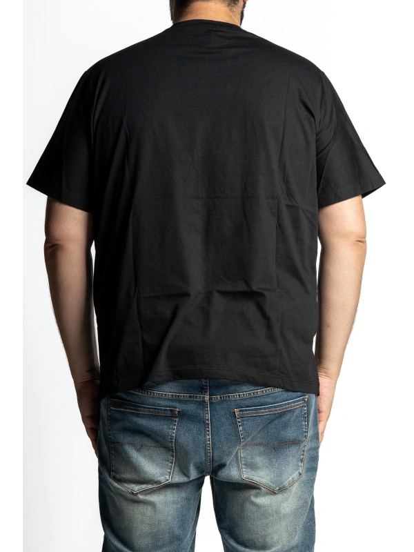 T-SHIRT NERA UMORISTICA EASY MAXFORT TAGLIE FORTI