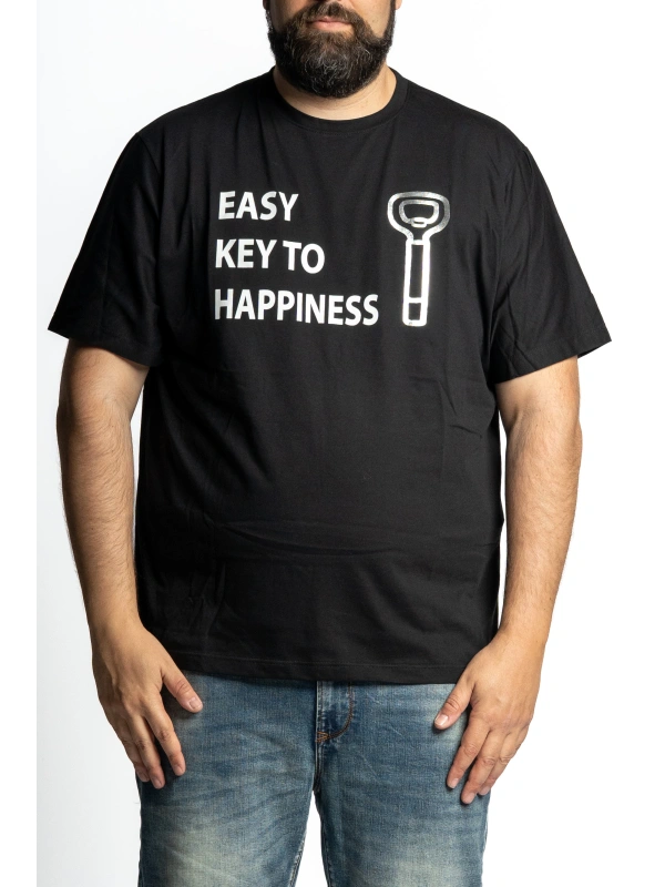 E2849 T-SHIRT  “EASY KEY TO HAPPINESS”