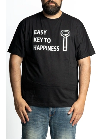 E2849 T-SHIRT  “EASY KEY TO HAPPINESS”