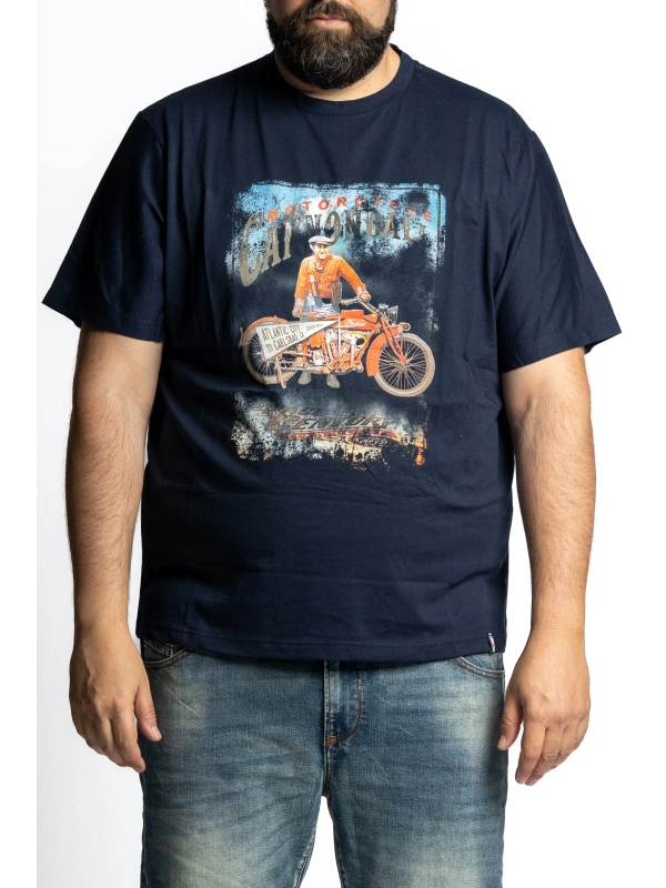 E2873 VINTAGE CANNONBALL MOTOR PRINT T SHIRT