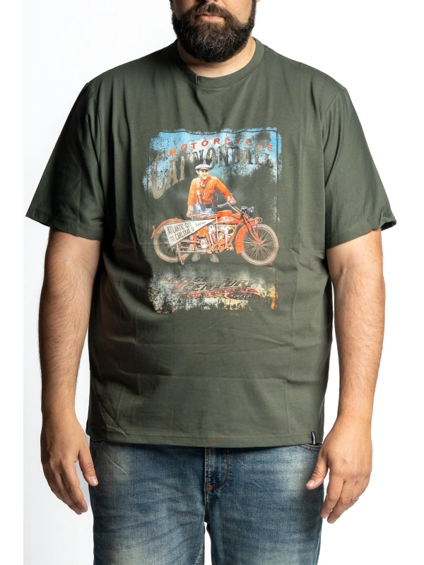 E2873 VINTAGE CANNONBALL MOTOR PRINT T SHIRT