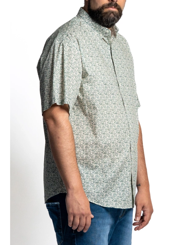 EASY PLUS SIZE SHORT-SLEEVED SHIRT WITH SUMMER PATTERNS