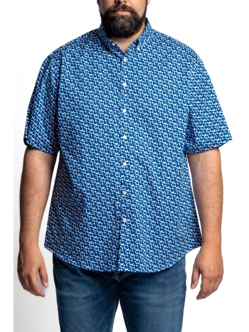 EASY PLUS SIZE SHORT-SLEEVED SHIRT WITH SUMMER PATTERNS