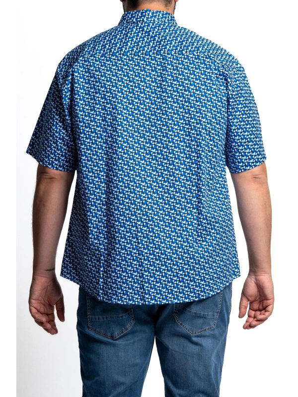 EASY PLUS SIZE SHORT-SLEEVED SHIRT WITH SUMMER PATTERNS