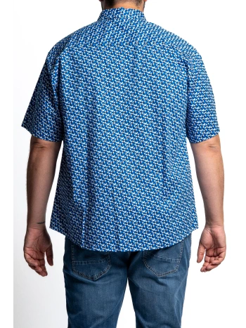 EASY PLUS SIZE SHORT-SLEEVED SHIRT WITH SUMMER PATTERNS