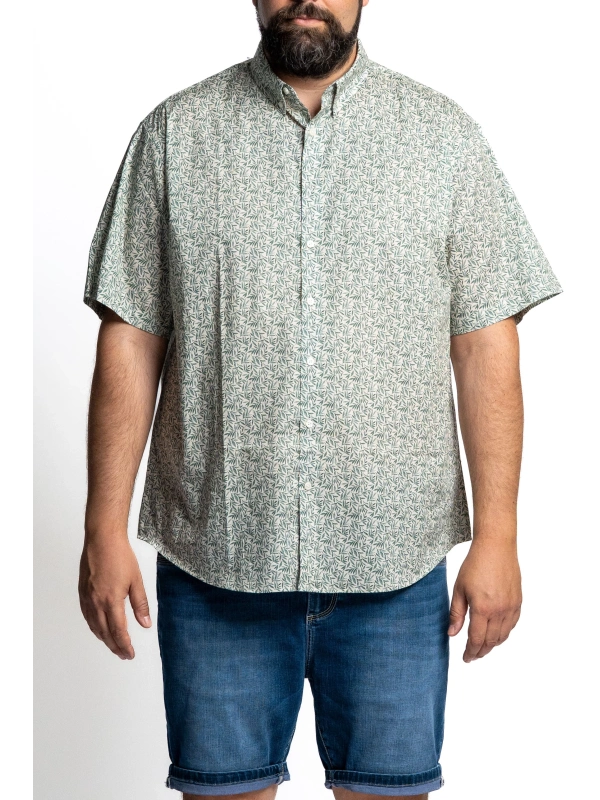 EASY PLUS SIZE SHORT-SLEEVED SHIRT WITH SUMMER PATTERNS