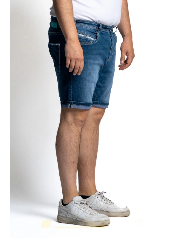 BERMUDA JEANS UOMO TAGLIE FORTI STRETCH EASY MAXFORT