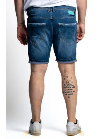 BERMUDA JEANS UOMO TAGLIE FORTI STRETCH EASY MAXFORT