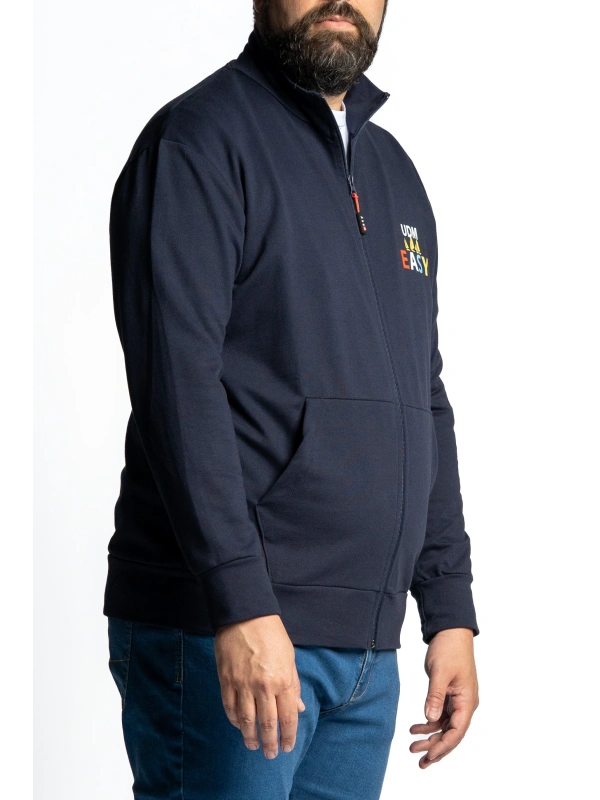 FELPA UOMO TAGLIE FORTI FULL ZIP | MAXFORT EASY