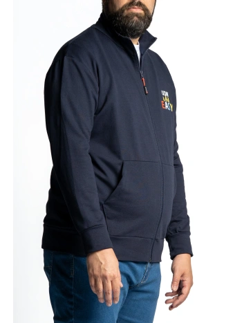 FELPA UOMO TAGLIE FORTI FULL ZIP | MAXFORT EASY