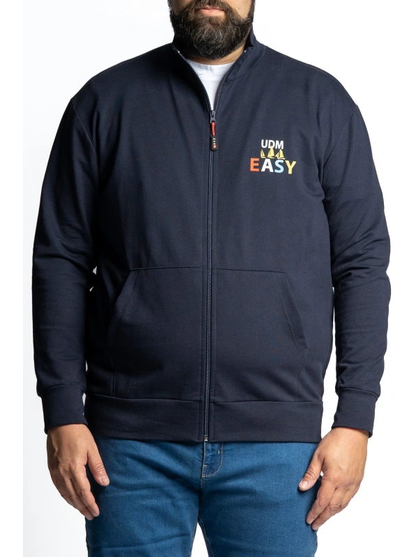 FELPA UOMO TAGLIE FORTI FULL ZIP | MAXFORT EASY