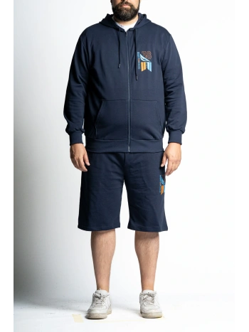 FELPA UOMO TAGLIE FORTI CON CAPPUCCIO E ZIP EASY MAXFORT