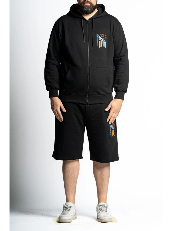 FELPA UOMO TAGLIE FORTI CON CAPPUCCIO E ZIP EASY MAXFORT