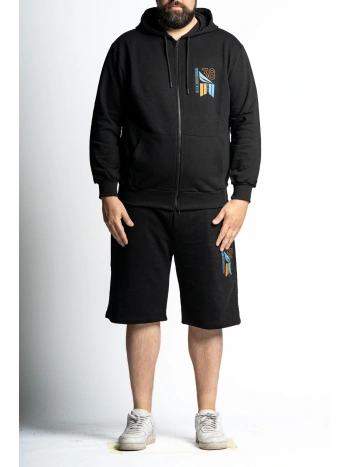 FELPA UOMO TAGLIE FORTI CON CAPPUCCIO E ZIP EASY MAXFORT