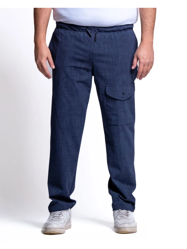 COMFORTABLE AND PRACTICAL STRETCH PLUS SIZE CARGO PANTS