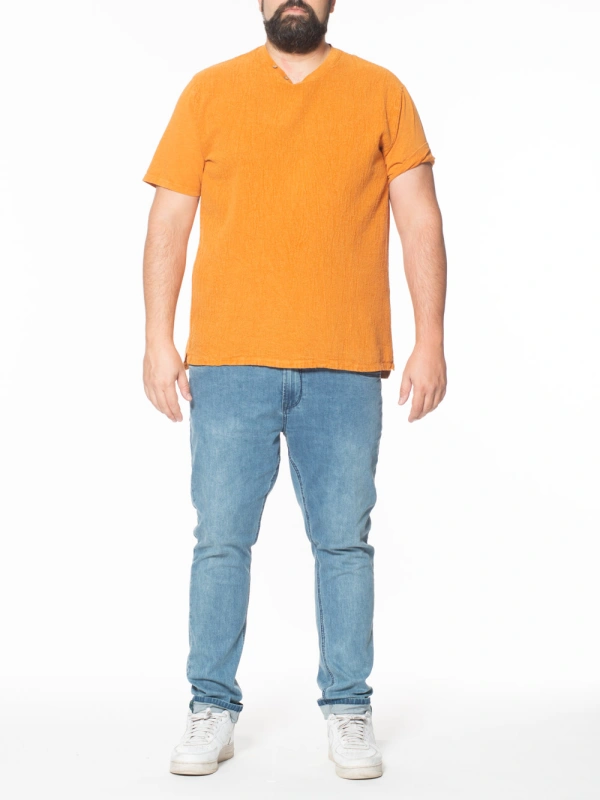 41313 T SHIRT SCOLLO V  ELASTICIZZATA