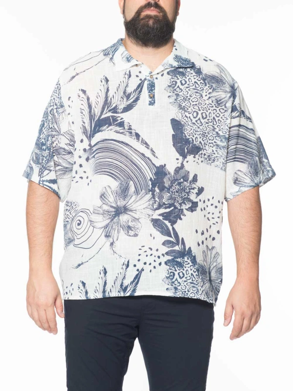 ANIMAL PRINT POLO SHIRT