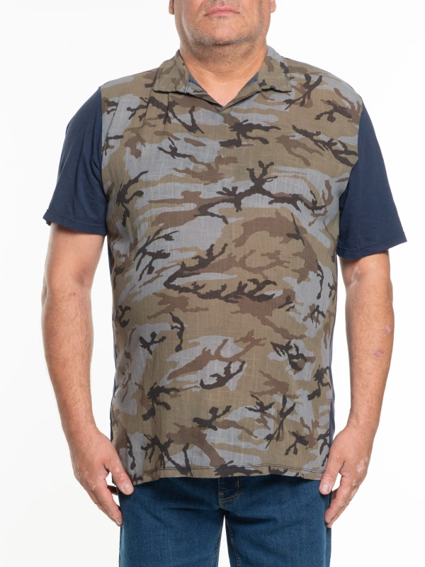 E2462 CAMOUFLAGE STRETCH POLO